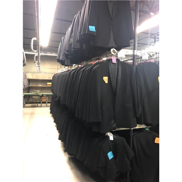 BLACK WOOL JACKETS APPROX 280 MIXED SIZES