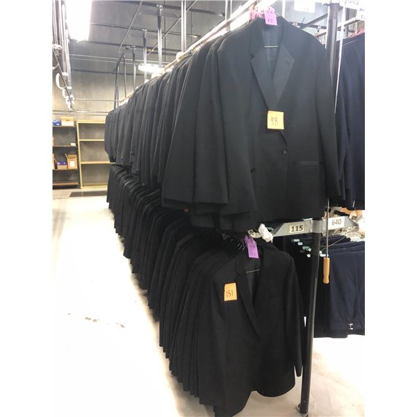 BLACK WOOL JACKETS APPROX 240 MIXED SIZES