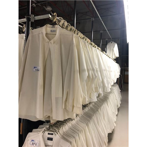 WHITE MEN'S DRESS SHIRTS APPROX 150  MIXED SIZES