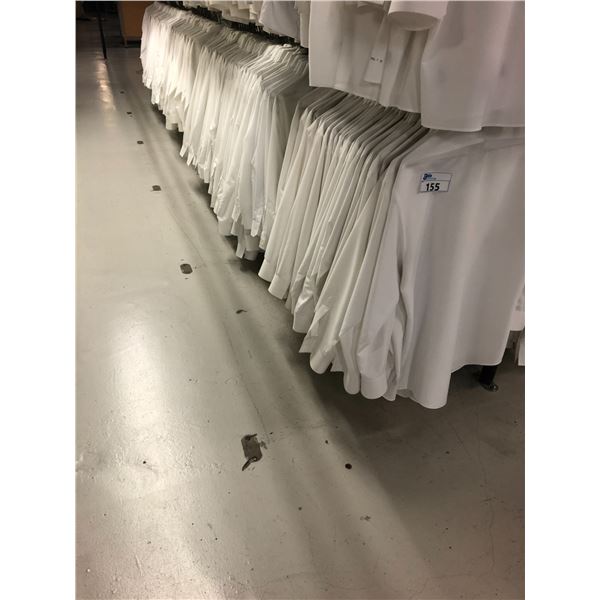 WHITE MEN'S DRESS SHIRTS APPROX 150  MIXED SIZES