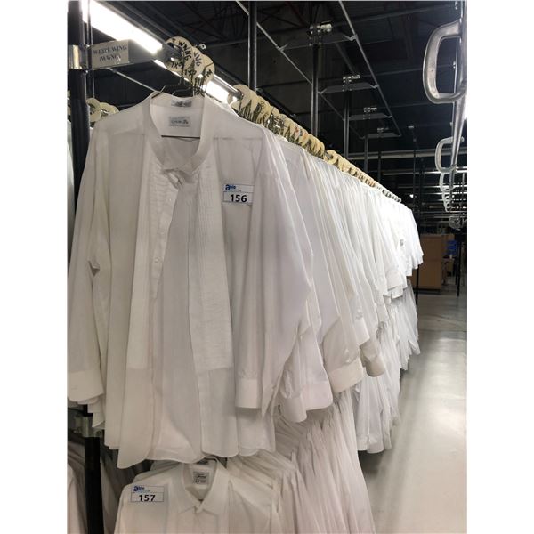 WHITE MEN'S DRESS SHIRTS APPROX 150  MIXED SIZES