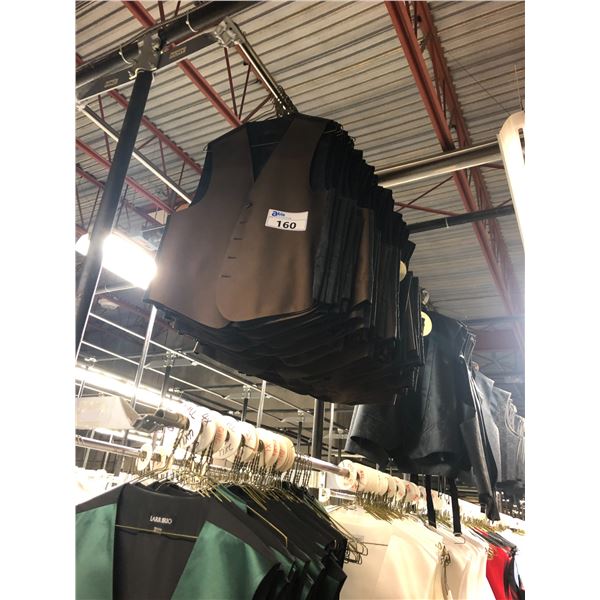 BLACK/BROWN VESTS APPROX 50 MIXED SIZES