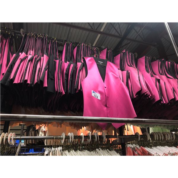 PINK/BLACK VESTS APPROX 65 MIXED SIZES