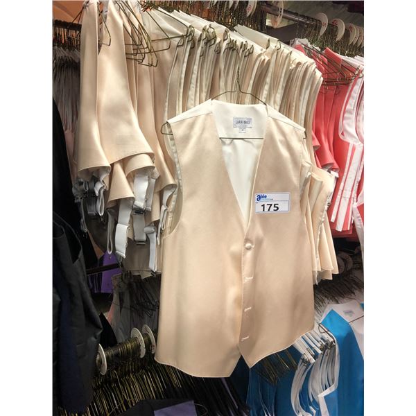 CHAMPAGNE/BEIGE VESTS APPROX 30 MIXED SIZES