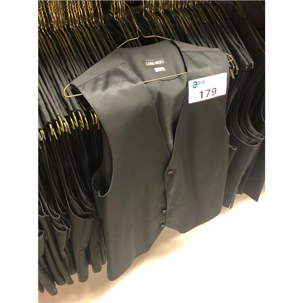 BLACK VESTS APPROX 110 MIXED SIZES