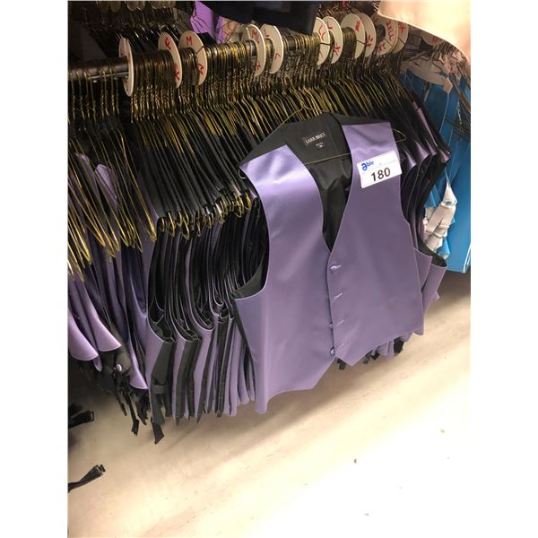 MAUVE/BLACK VESTS APPROX 60 MIXED SIZES