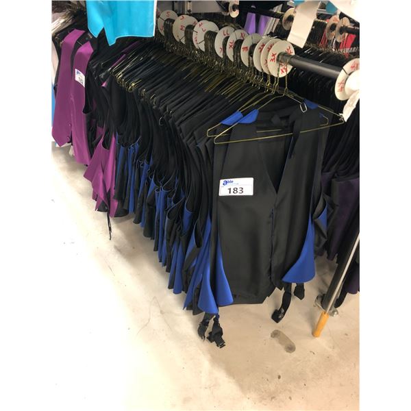 NAVY BLUE/BLACK VESTS APPROX 60 MIXED SIZES