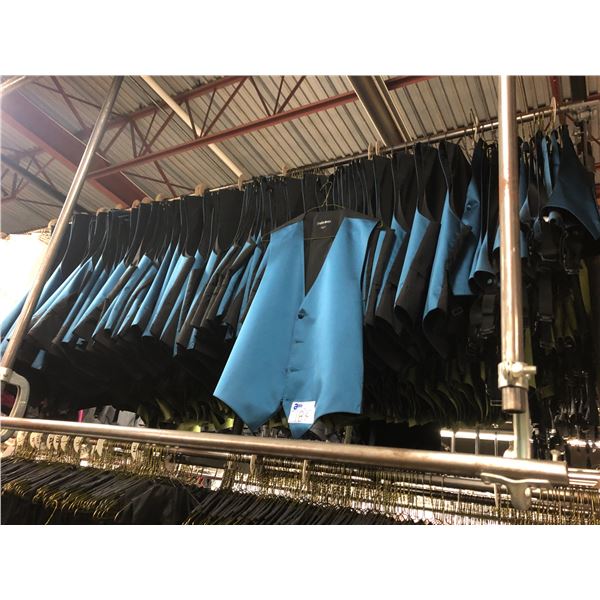 DARK TEAL/BLACK VESTS APPROX 60 MIXED SIZES