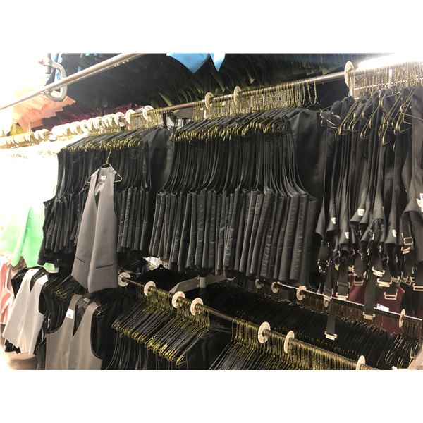 DARK GREY VESTS APPROX 60 MIXED SIZES