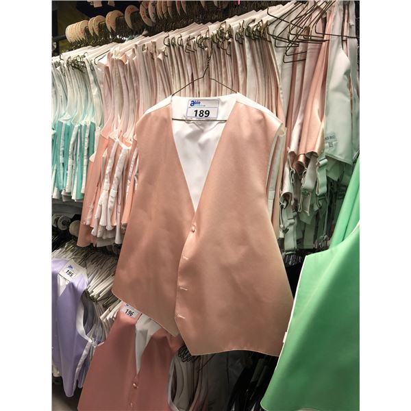 PINK/WHITE VESTS APPROX 40 MIXED SIZES