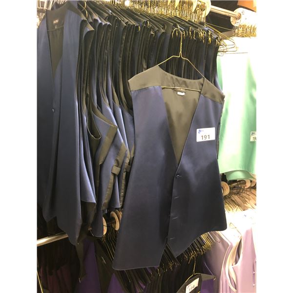 DARK BLUE/BLACK VESTS APPROX 30 MIXED SIZES