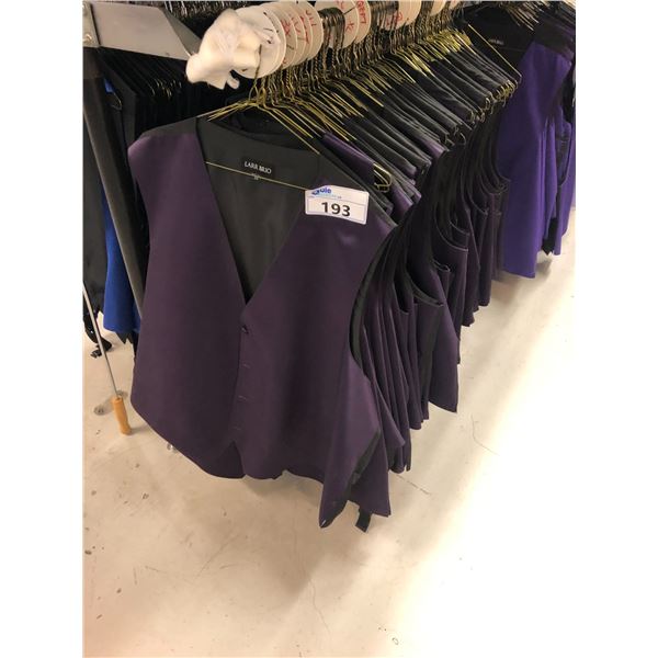 PURPLE/BLACK VESTS APPROX 35 MIXED SIZES