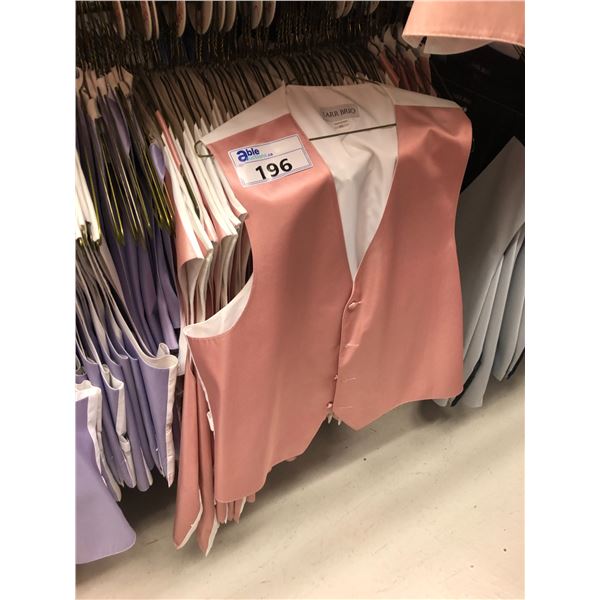 SALMON/WHITE VESTS APPROX 30 MIXED SIZES