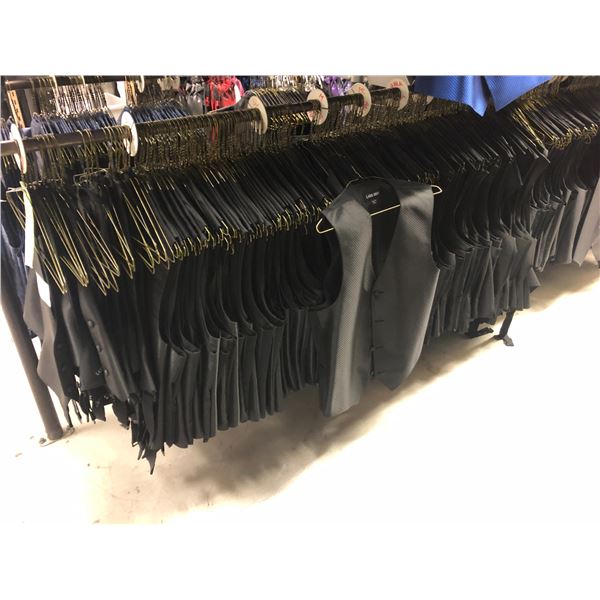 DARK GREY/LIGHT GREY PATTERNED VESTS APPROX 140 MIXED SIZES