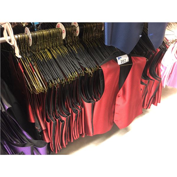 RED VESTS APPROX 50 MIXED SIZES