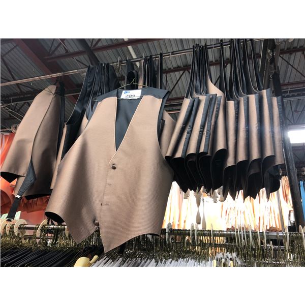 BROWN/BLACK VESTS APPROX 20 MIXED SIZES