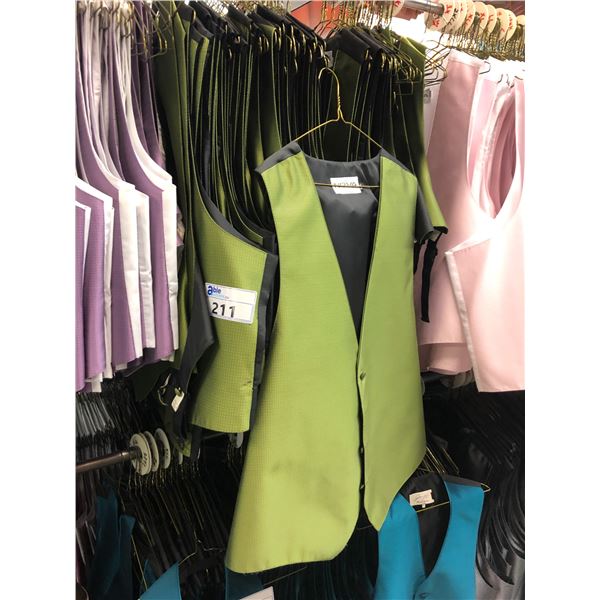 OLIVE/BLACK VESTS APPROX 30 MIXED SIZES