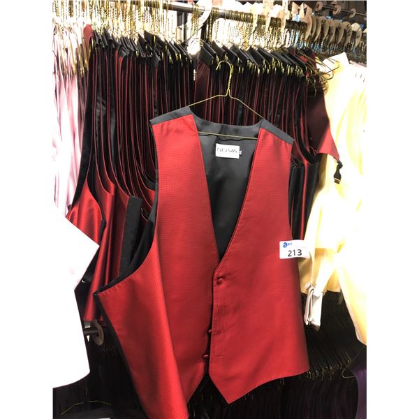 RED/BLACK VESTS APPROX 30 MIXED SIZES