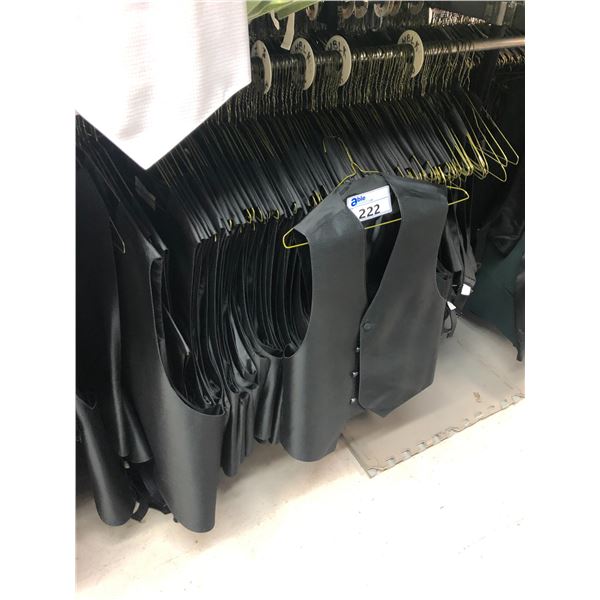 JET BLACK VESTS APPROX 30 MIXED SIZES