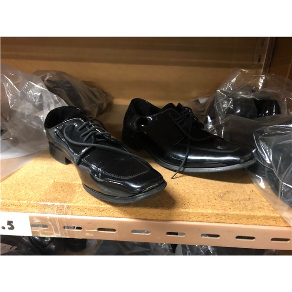 12 COMPARTMENTS OF MEN'S FORMAL DRESS SHOES VARIOUS SIZES