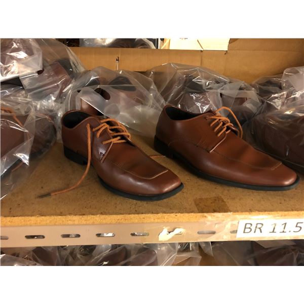 16 COMPARTMENTS OF MEN'S FORMAL DRESS SHOES VARIOUS SIZES