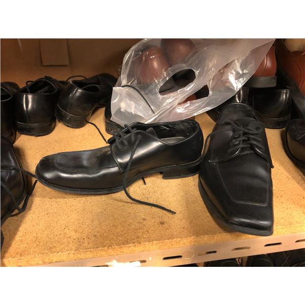 10 COMPARTMENTS OF MEN'S FORMAL DRESS SHOES VARIOUS SIZES