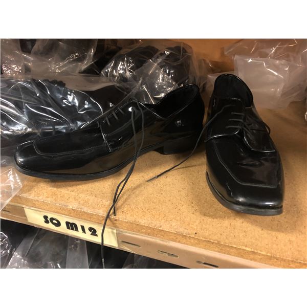 14 COMPARTMENTS OF MEN'S FORMAL DRESS SHOES VARIOUS SIZES
