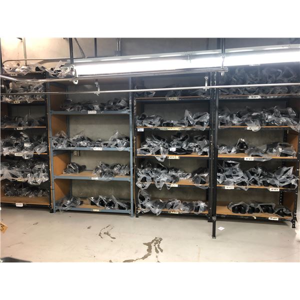 4 BAYS OF LIGHT WAREHOUSE RACKING