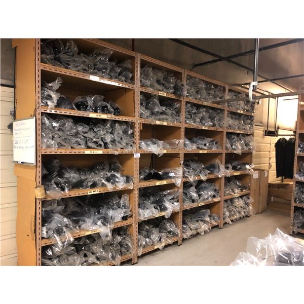 4 BAYS OF LIGHT WAREHOUSE RACKING