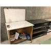 Image 1 : ONE 3'W WORK BENCH AND SMALL WAREHOUSE RACK