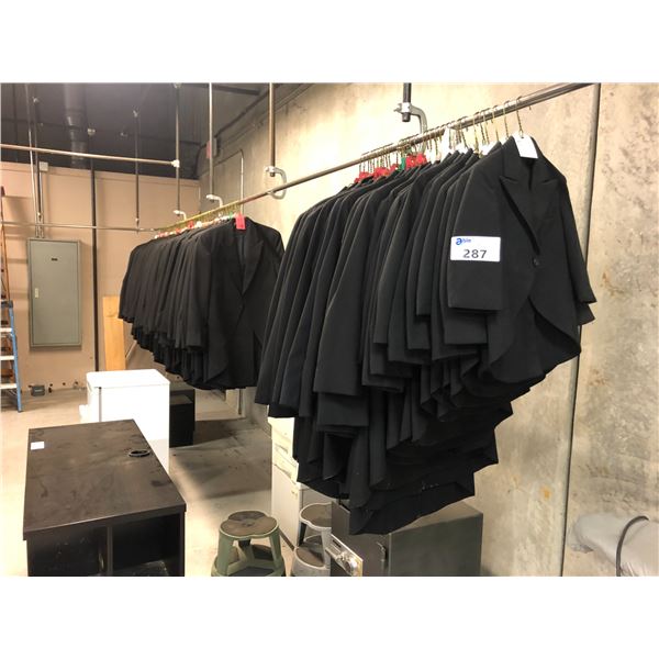 BLACK TAIL COATS APPROX 220 MIXED SIZES