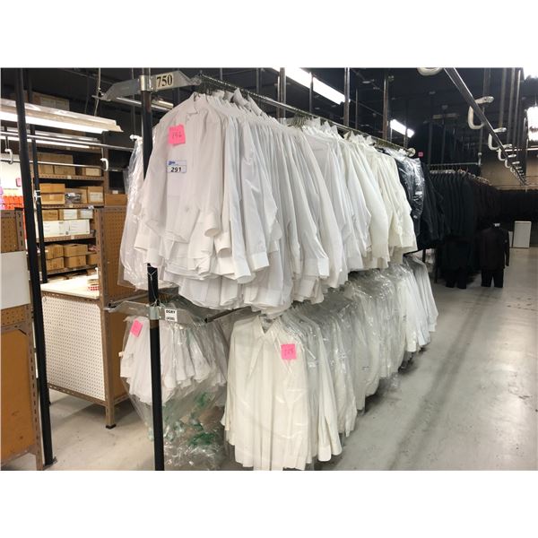 WHITE DRESS SHIRTS APPROX 500 MIXED SIZES
