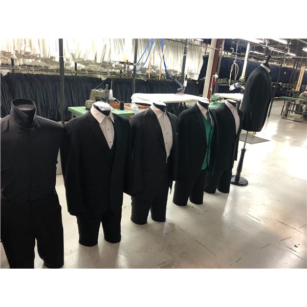 12 DRESSED MALE MANNEQUINS
