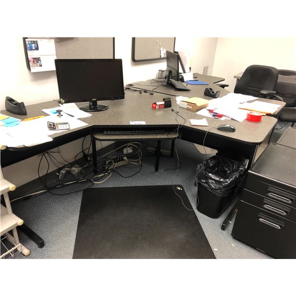 REMAINING CONTENTS OFF OFFICE ONE INCLUDING DESKS, CHAIRS AND CABINETS WITH ALL CONTENTS-