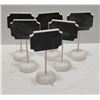 Image 1 : LOT OF 6 PLASTIC CATERING FOOD SIGNS 6.5" TALL