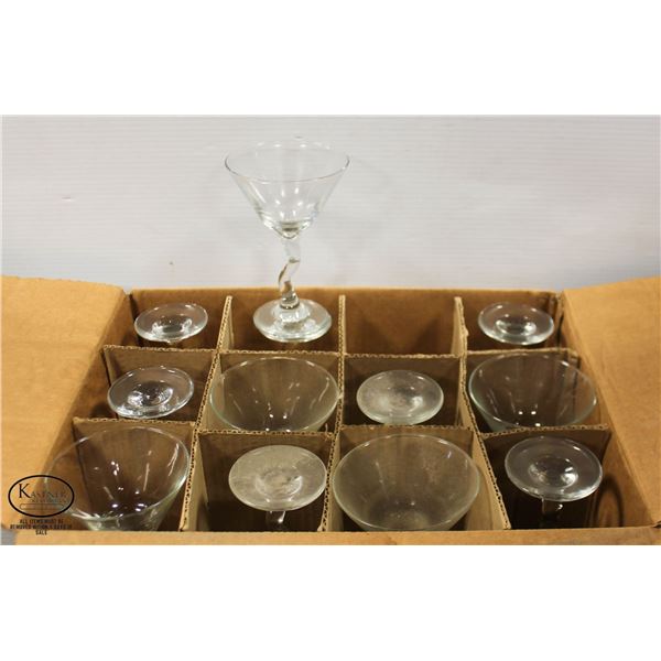 CASE OF 12 LIBBEY Z-STEM 9.25OZ. MARTINI GLASSES