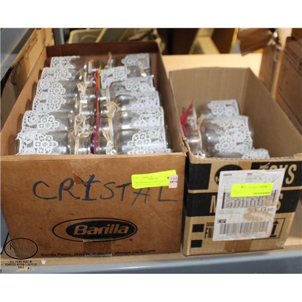 TWO BOXES OF TABLETOP DECORATIVE BOTTLES