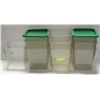 Image 1 : LOT OF 10 SQUARE POLY CARB 2QT DRY INGREDIENT BINS