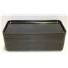Image 1 : STACK OF 25 CAMBRO MARKET TRAYS 18" X 8.75" X 1"