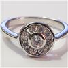 Image 1 : Silver Cubic Zirconia Ring (~Size 7)(Ring is resizable for $40) (~length 0inches) (~weight 3g), Sugg