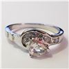 Image 1 : Silver Cubic Zirconia Ring (~Size 8)(Ring is resizable for $40) (~length 0inches) (~weight 3.09g), S