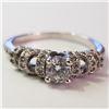 Image 1 : Silver Cubic Zirconia Ring (~Size 6.75)(Ring is resizable for $40) (~length 0inches), Suggested Reta