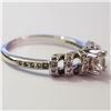 Image 2 : Silver Cubic Zirconia Ring (~Size 6.75)(Ring is resizable for $40) (~length 0inches), Suggested Reta