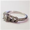 Image 3 : Silver Cubic Zirconia Ring (~Size 6.75)(Ring is resizable for $40) (~length 0inches), Suggested Reta