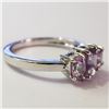 Image 2 : Silver Amethyst Ring (~Size 6.5)(Ring is resizable for $40) (~length 0inches), Suggested Retail Valu