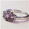 Image 3 : Silver Amethyst Ring (~Size 6.5)(Ring is resizable for $40) (~length 0inches), Suggested Retail Valu