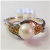 Image 1 : Silver Freshwater Pearl Ring (~Size 6)(Ring is resizable for $40) (~length 0inches), Suggested Retai