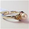 Image 2 : Silver Freshwater Pearl Ring (~Size 6)(Ring is resizable for $40) (~length 0inches), Suggested Retai