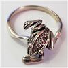 Image 1 : Silver Frog Designed Ring (~Size 7.5)(Ring is resizable for $40) (~length 0inches) (~weight 4.2g), S