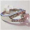 Image 2 : Silver Rose Quartz Ring (~Size 7)(Ring is resizable for $40) (~length 0inches) (~weight 4.3g), Sugge